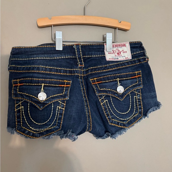 True Religion Cut Off Denim Shorts - RARE COLORS - Picture 6 of 7